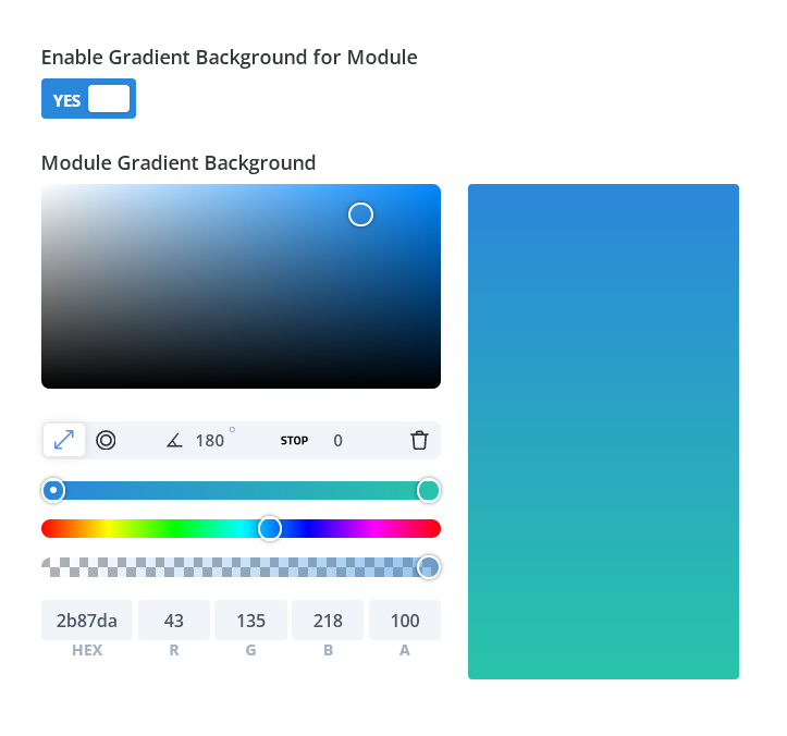 Linear Background Gradient Options